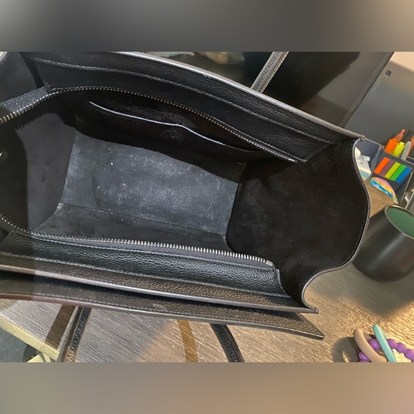 Black Celine mini calfskin luggage bag - Picture 4 of 4